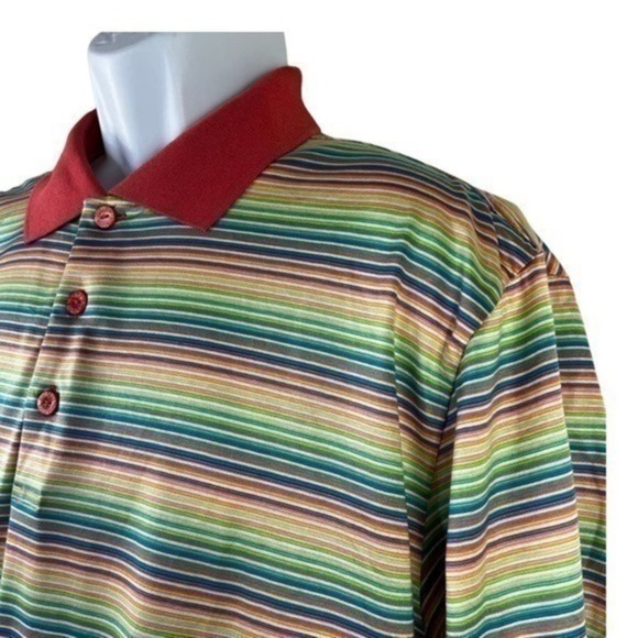 Bugatchi Vomo Men T-shirt Striped Multicolored size L - Picture 3 of 12